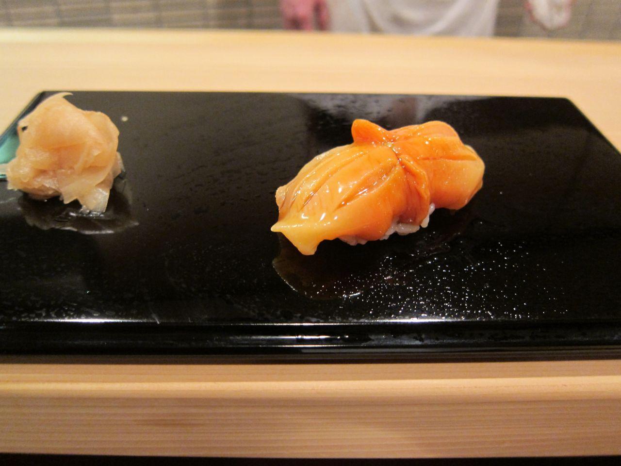 Slimy, chewy and engaging -- that's Akagai.